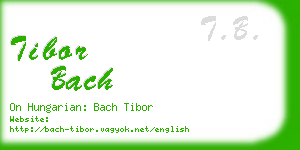 tibor bach business card